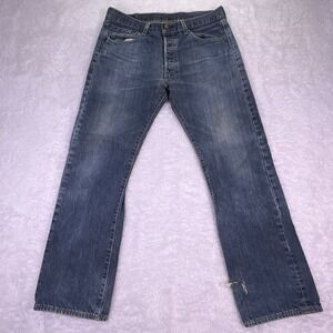 VTG Levi's 501 Jeans Men's‎ 33x30 Classic Fit Button Fly Med Wash Distressed Y2K